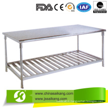 Double Stainless Steel Work Table with Competitive Price